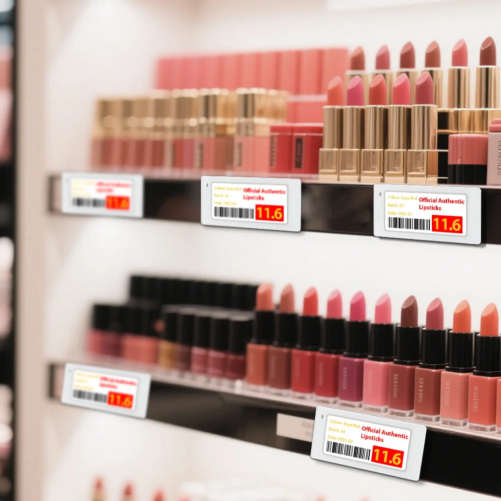 Etichetta per scaffale elettronico Cartellino del prezzo Cartellini dei prezzi per supermercato da 2,9 pollici Etichetta per scaffale elettronico BLE Esl