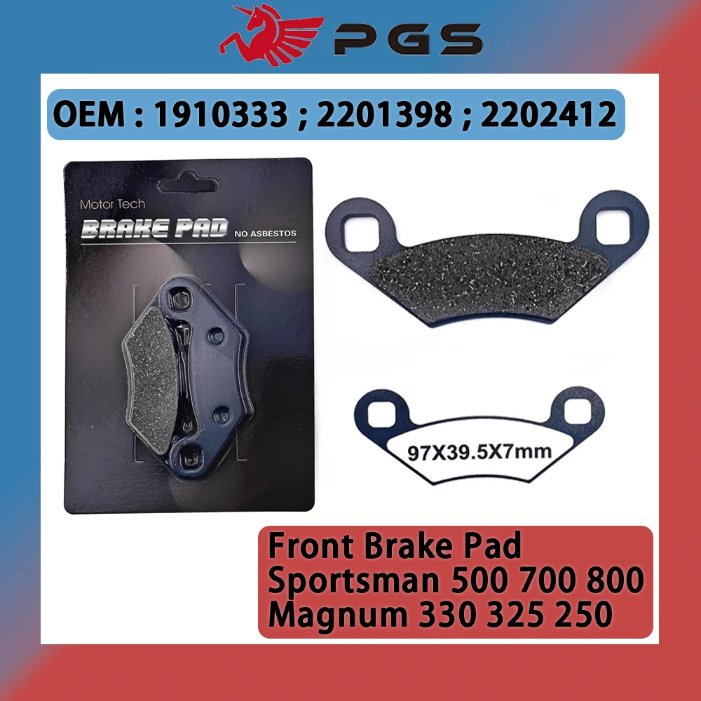 2Sets Front Brake Pad For 22245 4.3.01.3350 LU019284 Sportsman 500 700 800 Magnum 330 325 250 Quad Parts