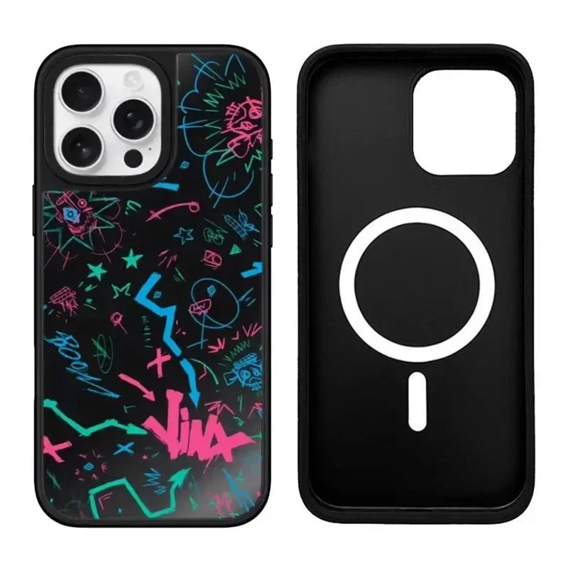 

Game Anime Mirror Magnetic iPhone 11 12 13 15 14 16 Pro Max Protective Case, Fits iPhone 16 Pro Max