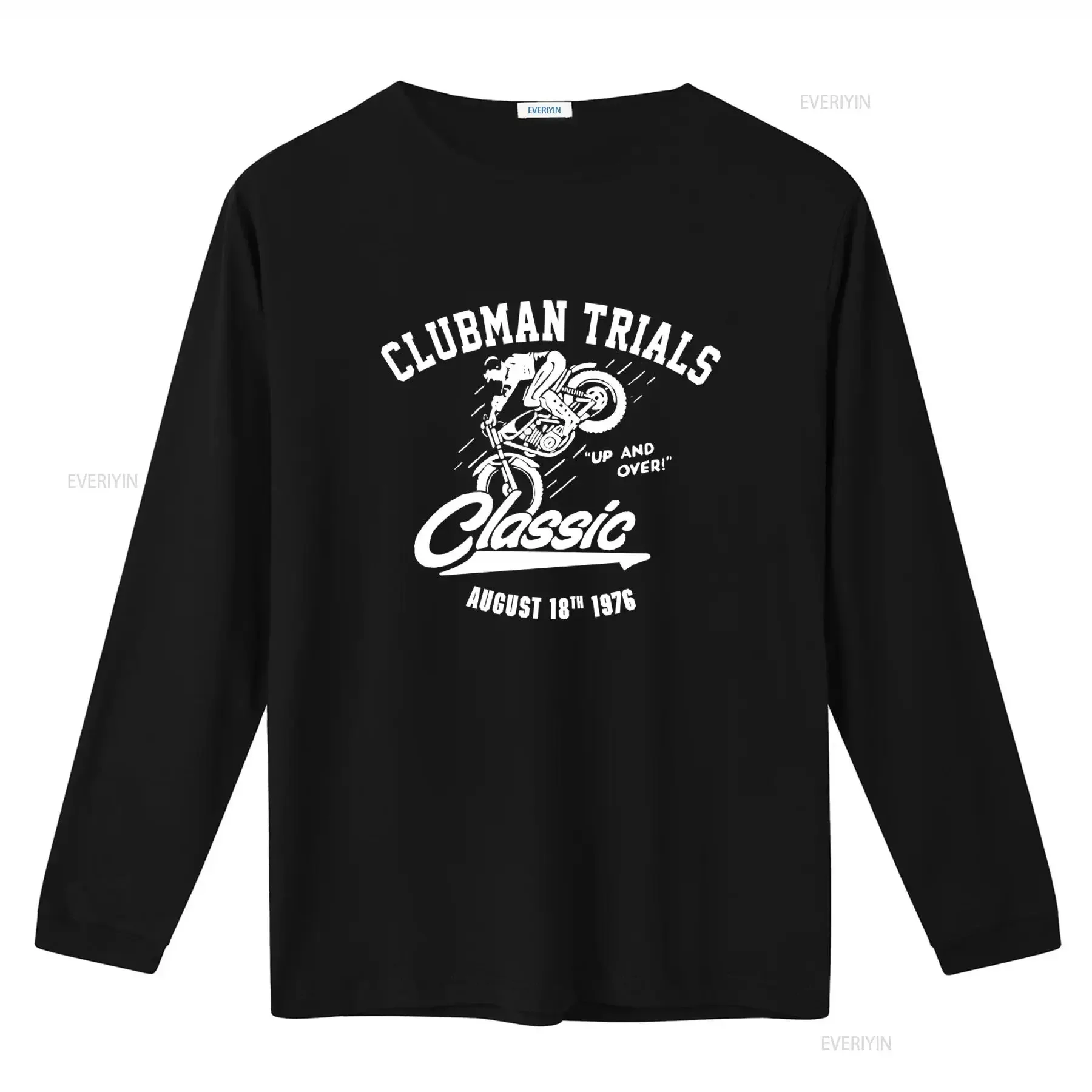 New Vintage Style Clubman Trials Motorcycle T Shirt Classic August 18th 1976 Design Up And Over Motocross vintage Washed