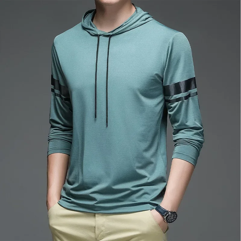 

Men Hooded Track Top Running Casual Sports T-shirt Fitness Training Breathable Long Sleeves Outdoor Jogging Sweatshirts