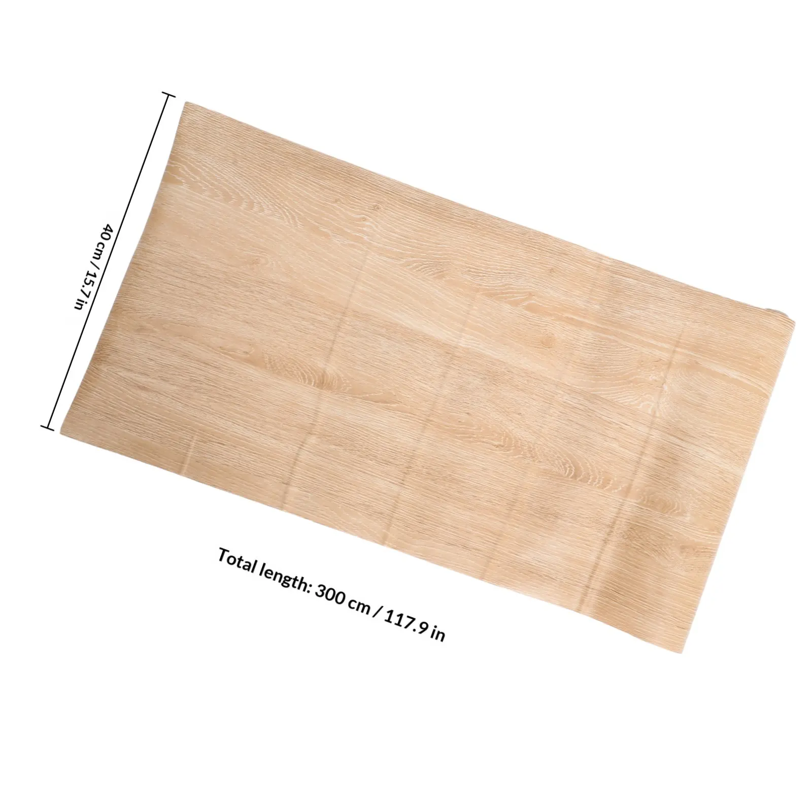 1 Roll Waterproof PVC Wood Grain Peel and Stick Furniture Sticker for Cabinets Shelves Wardrobes Tables Desktops Rustic Walnut