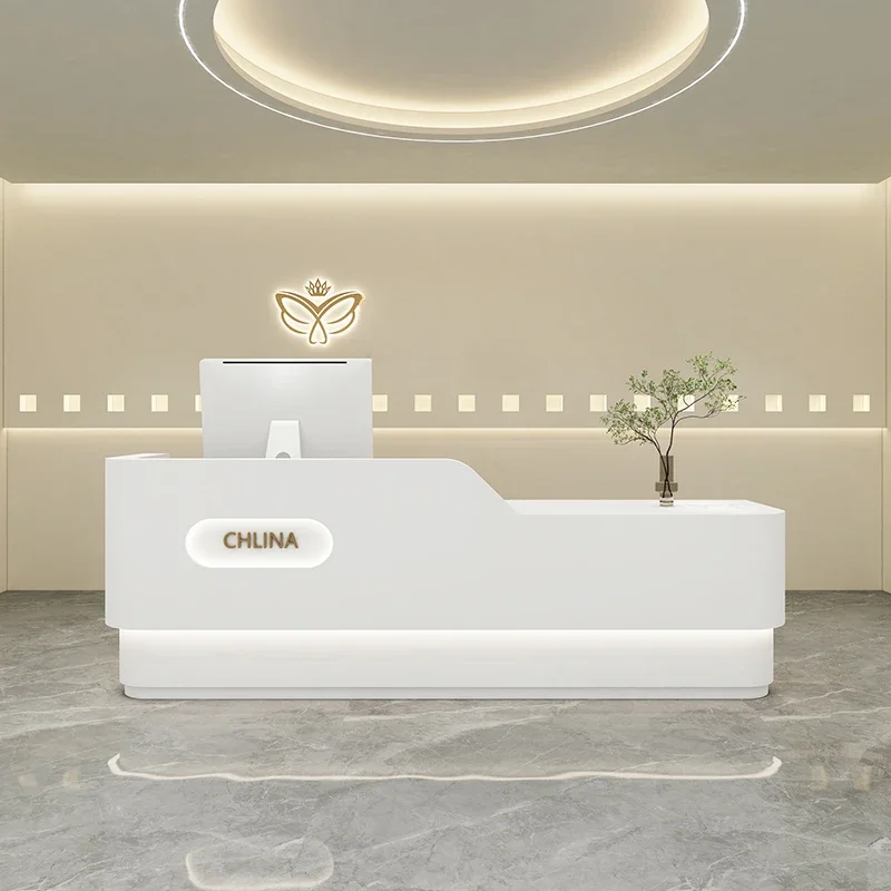 

Front Desk Reception Counter Receptionist Salon Bar Beauty Institute Counters For Small Store Business Anker Power Bank Computer