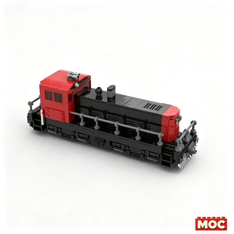 721Pcs GE 70 Tonner Switcher Custom Building Blocks CN Railway Shunting Locomotive Model Educational Assembly Toy For Collectors