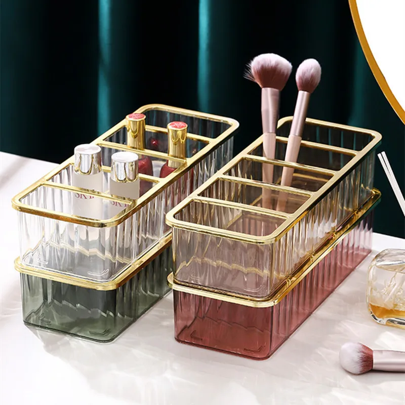 

5 Grid New Acrylic Cosmetic Storage Box Lipstick Perfume Holder Makeup Brush Organizer High-capacity Desktop Debris Sorting