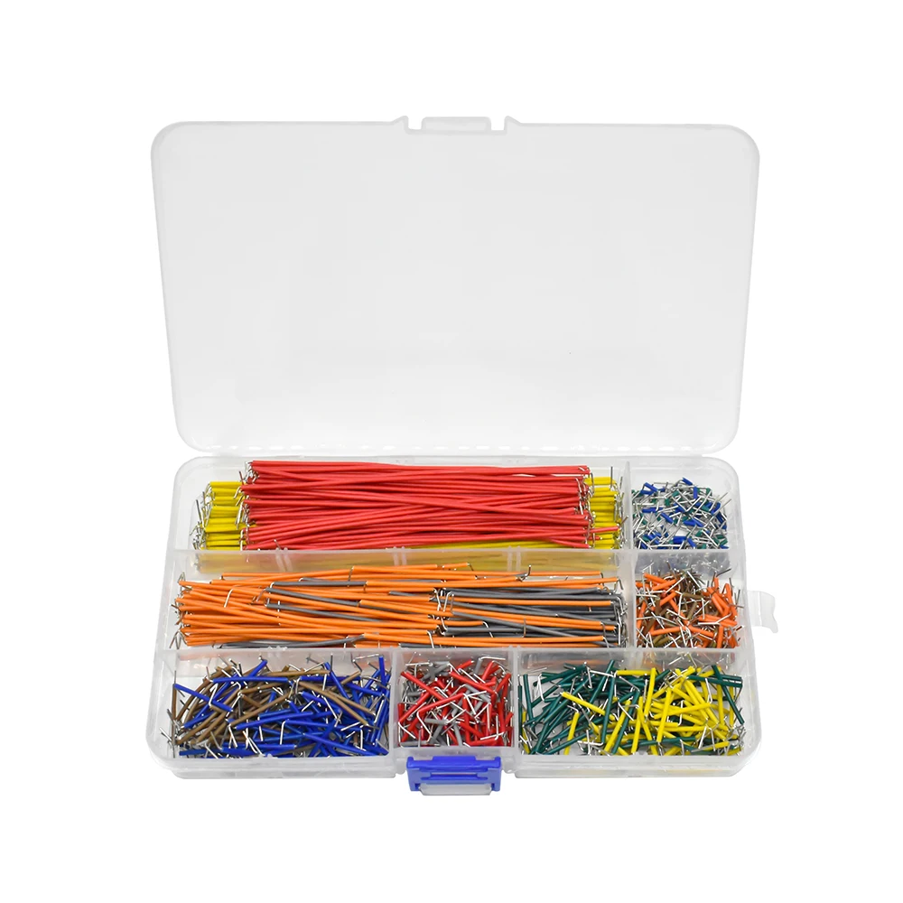 140 sztuk 560 sztuk 840 sztuk preformowany kabel mostkujący Breadboard Kit 14 długości Assorted dla Breadboard prototypowanie obwodów