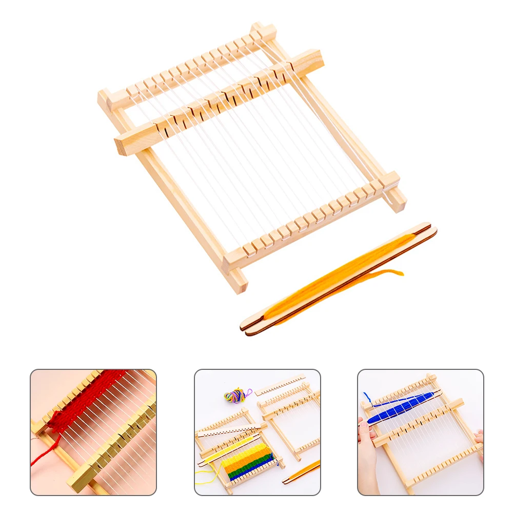 1 set 1 set telaio fai da te mini macchina per tessitura per bambini lavoro a maglia educativo bambini artigianali fatti a mano strumento di sviluppo dell'apprendimento precoce