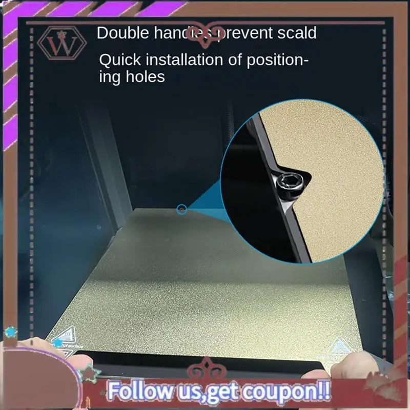 ABBG-For Ender-3 /End-5 S1/K1 بناء لوحة مرنة PEI PET 235 مللي متر ورقة طلاء مزدوج الجوانب Hotend ثلاثية الأبعاد قطع غيار الطابعة