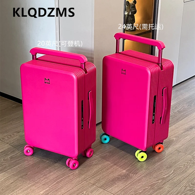 KLQDZMS 20-Zoll-Koffer aus ABS + PC, Trolley-Koffer mit großem Fassungsvermögen, Damen-Boarding-Box, Herren-Passwortbox mit Rollen, Rollgepäck