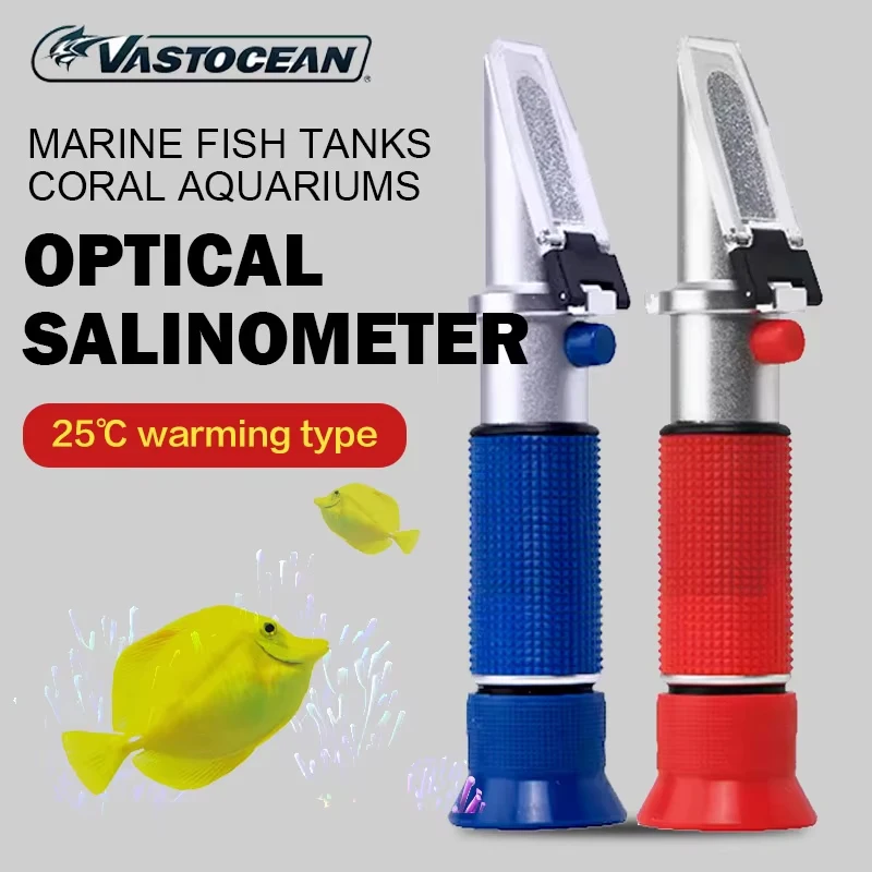 Vastocean Saltwater Refractometer, Optical Hydrometer, Salinity Meter for Marine Aquarium, New