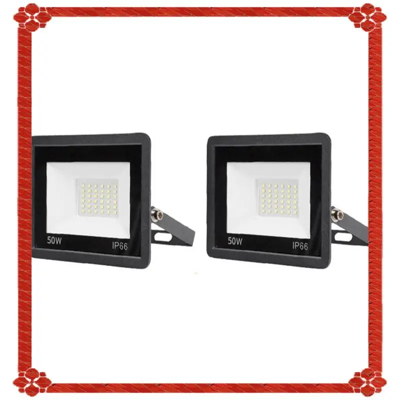 

24-Hour Delivery 2Pcs Outdoor Security Lights 50W Super Bright PIR LED Light With External Power IP66 Waterproof Floodlight