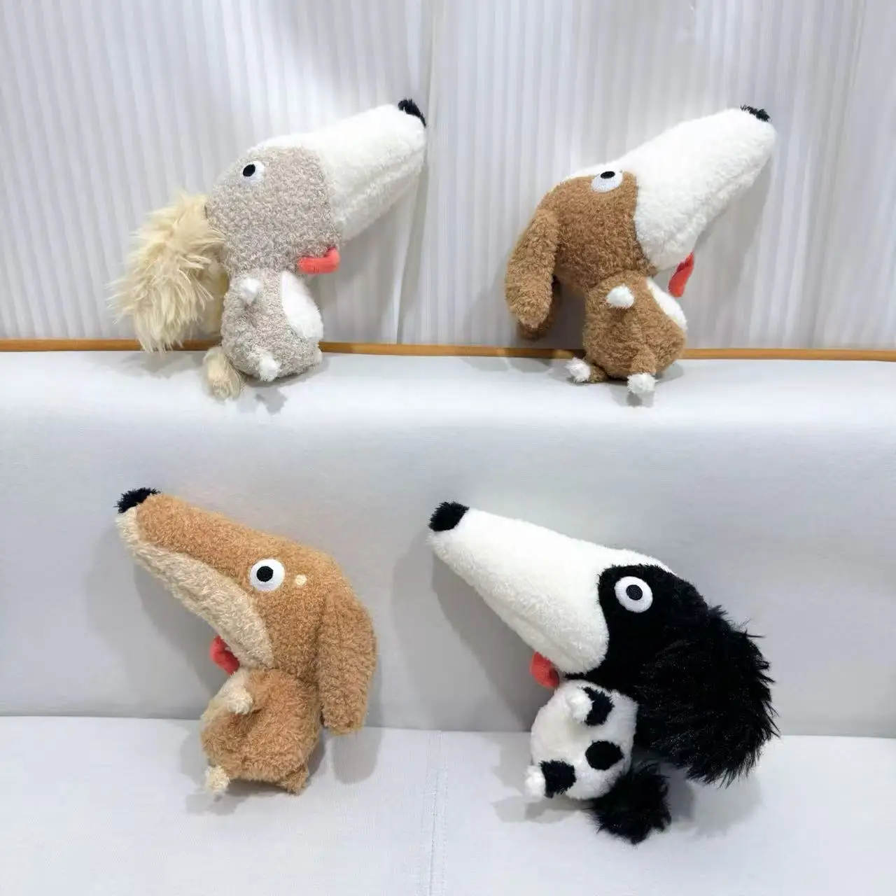 20cm Gun Shaped Dog Soft Plush Toys Adorable Puppy Dogs Beagle Dachshund Border Collie Creative Gifts Companion Dolls