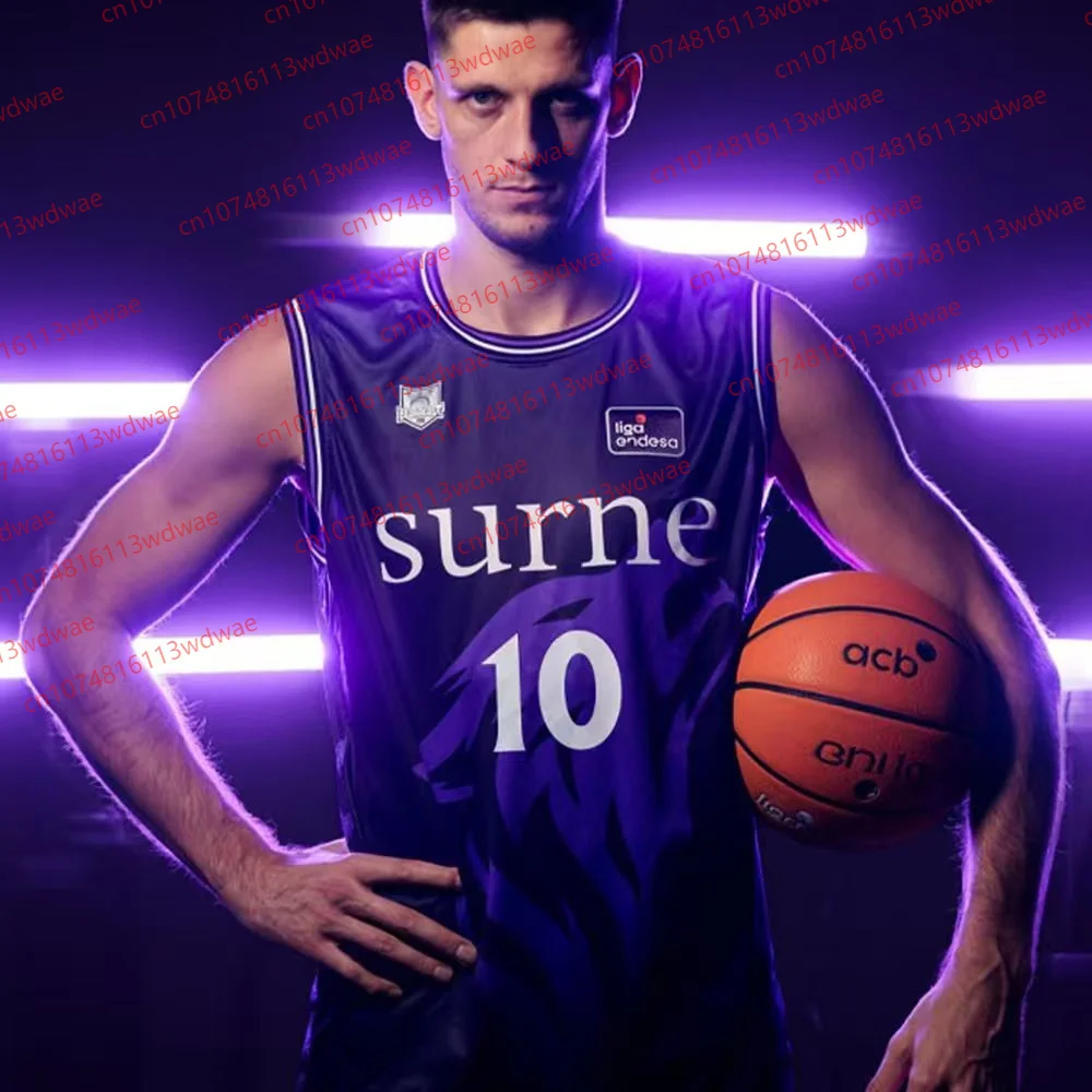 Camiseta de la Liga de baloncesto Española 25-26 Chaleco deportivo de baloncesto Bilbao Kit de camiseta de baloncesto Martin Krampelj 10 Kit de camiseta