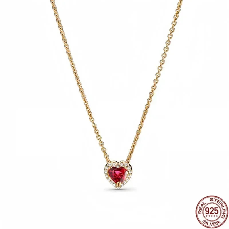 925 الفضة الاسترليني رائعة المبهر جولة القوس القلب قلادة بسيطة سحر المجوهرات للأصدقاء حزب عيد الميلاد هدية عيد ميلاد #4