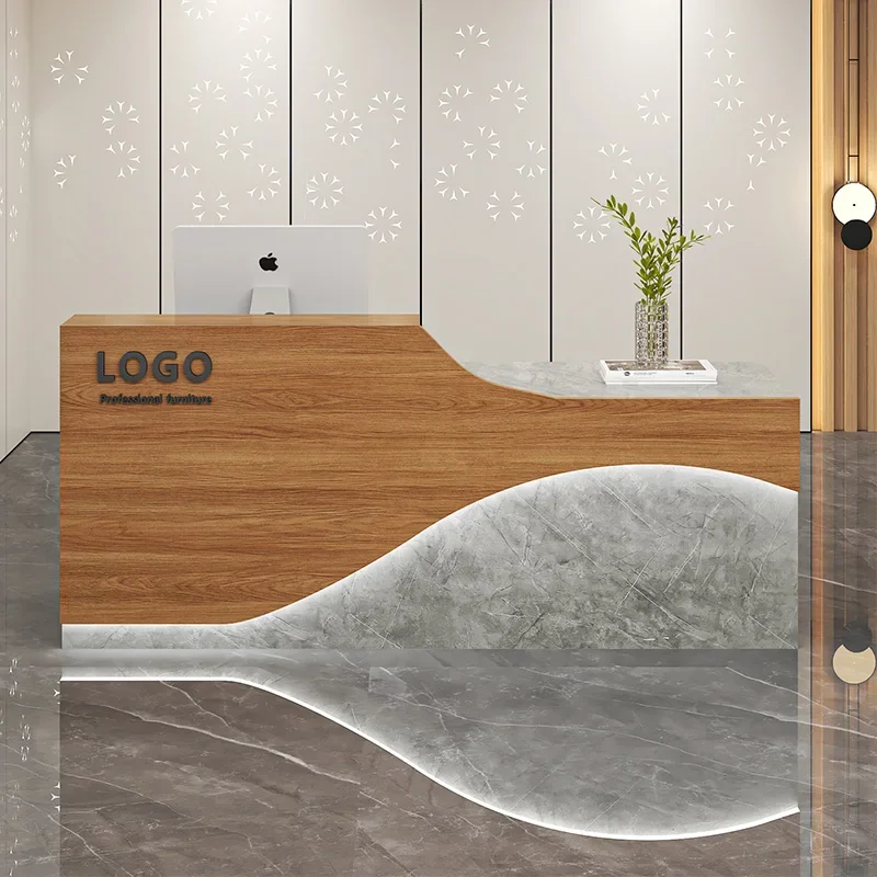 Aesthetic Reception Desk Distillation Register Business Atril Clothing Counter Korean Tisch Trendy FurnitureBackyard Furniture