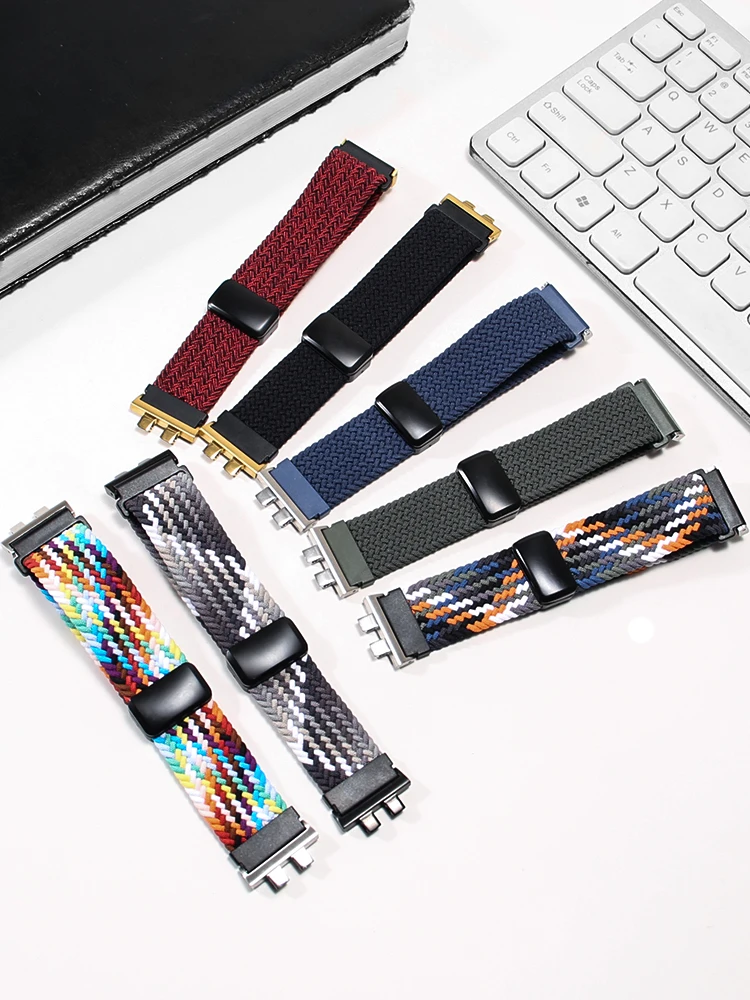 Woven Watch Strap Suitable for Casio 35th Anniversary G-SHOCK Modified GMW-B5000 Elastic Nylon Watch Strap