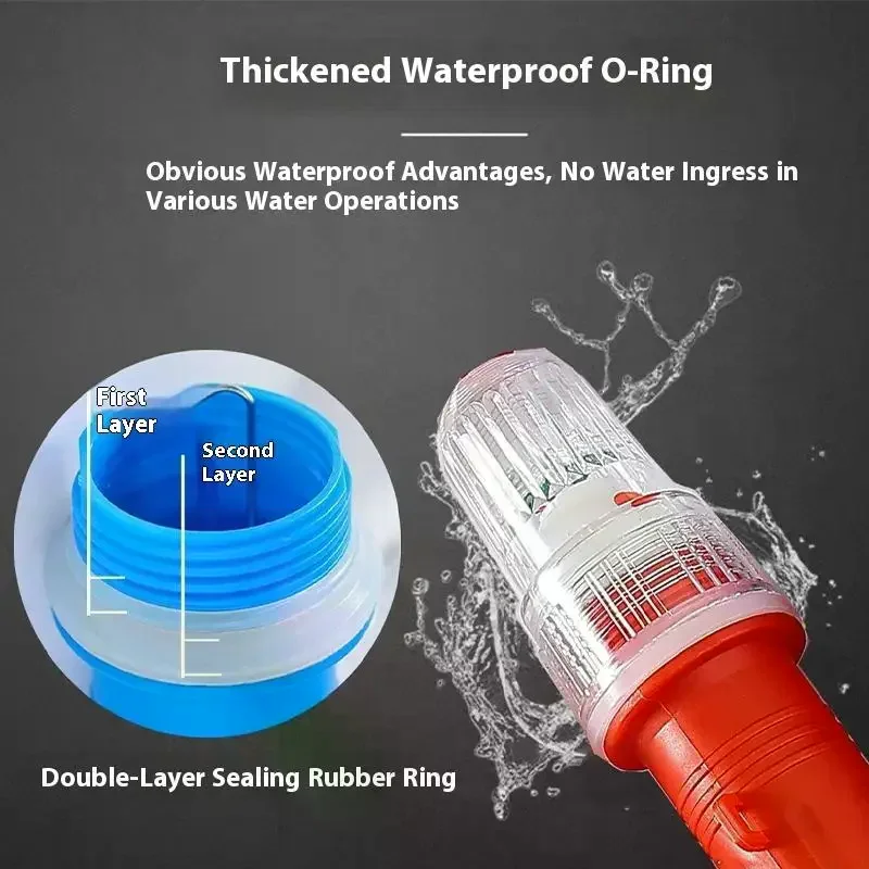 Marine Signal Light Waterproof LED Fishing Light Fishery Double Flash Lamp Buoy Signal Light Waterproof Net Flash Warning Light