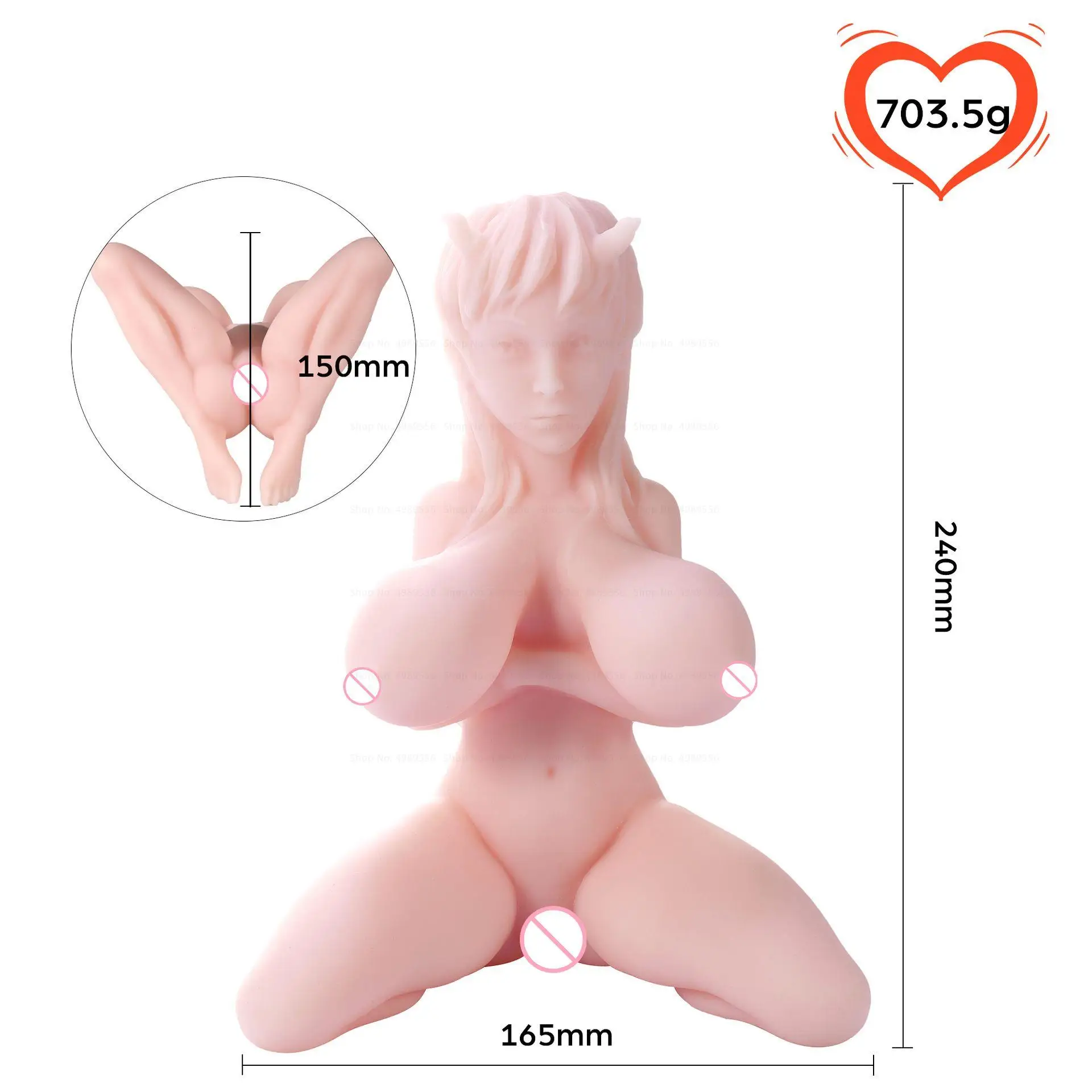 NC-140 Anime Sex Dolls Soft Silicone Breast Big Boobs Realistic Vagina Anus Sex Tooys for Man  Real Doll Adult Goods Men