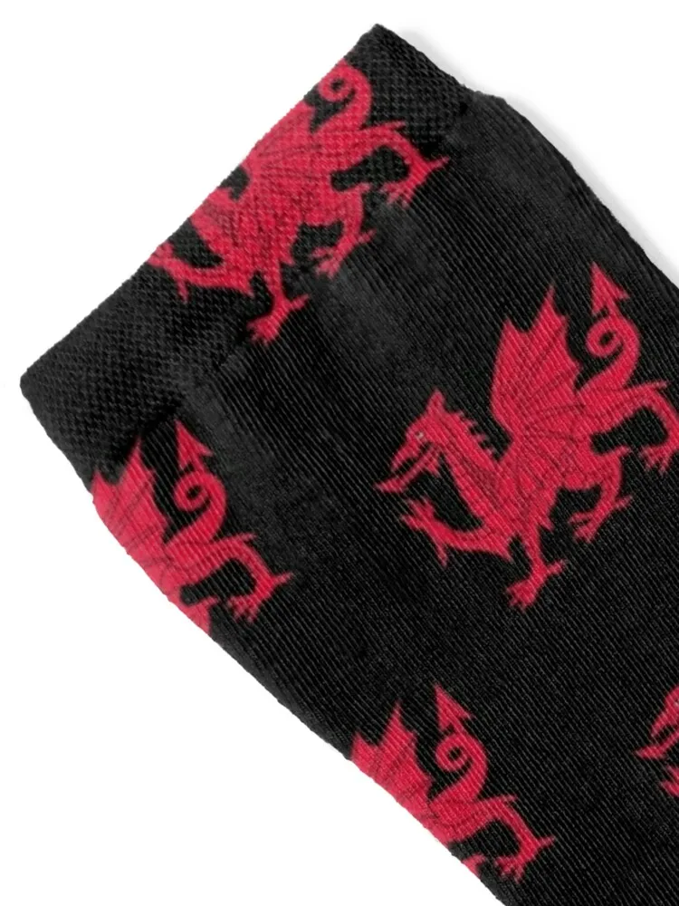Red Welsh Dragon - Flag of Wales - Sport T-Shirt Sticker Bedspread Duvet Socks happy Rugby Socks For Women Men's