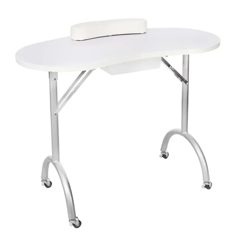 Portable Foldable Nail Art Table Professional Mobile Manicure Desk for Beauty Salon Lightweight Pedicure Station Workbench
