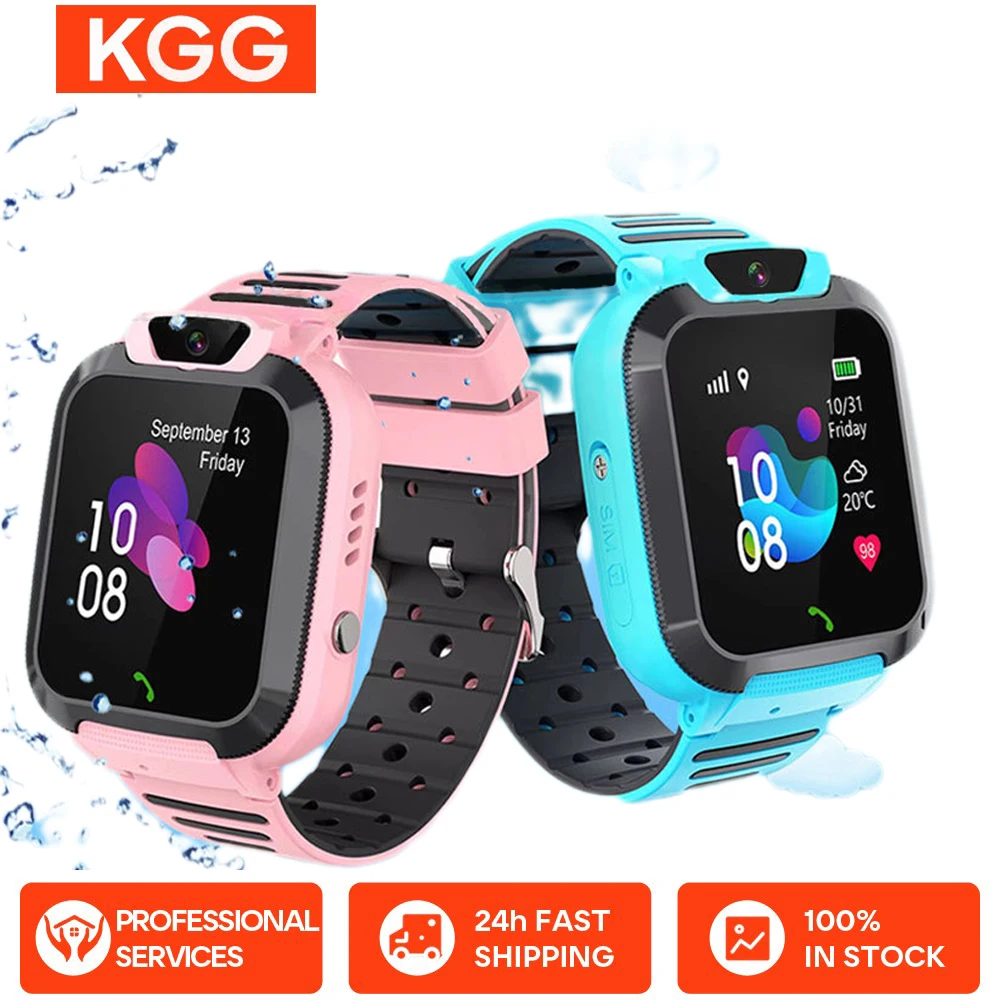 

Детские умные часы для телефона, 2G SIM-карта, SOS-вызов, LBS-трекер, камера местоположения, голосовой чат, IP67, водонепроницаемые умные часы для детей