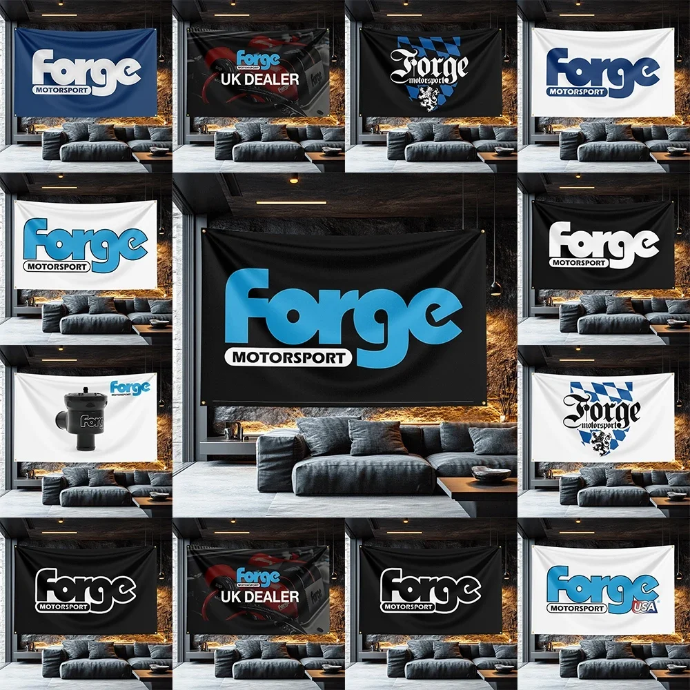 Forge Collection Motorcycle Flag  Polyester Decorative Banner For Man Cave Wall Decor Biker Gift