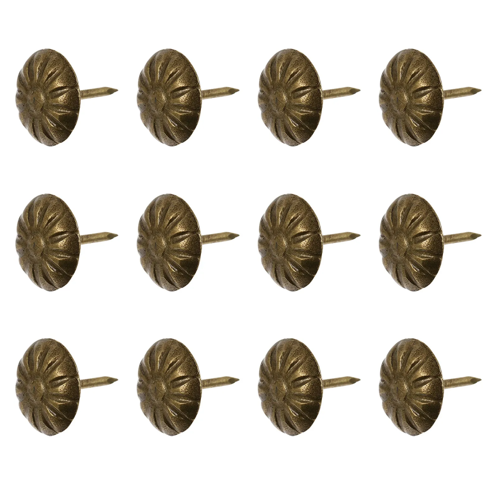 100Pcs Wooden Upholstery Pin For Craft Projects Woodworkers Flower Tacks Daisy Style Iron Pins Sofa Chairs Cabinets