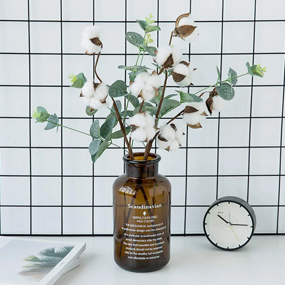 

1Pcs Eucalyptus Cotton Artificial Flower Simulation Bouquet Realistic Decoration Natural Fresh Visual Effect Home Office