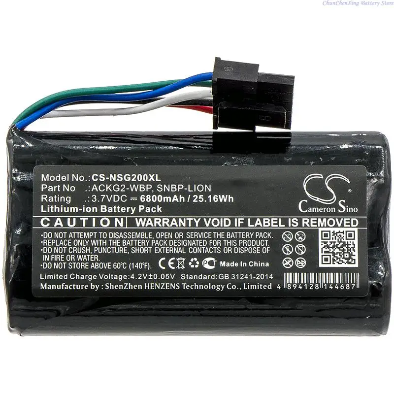 3.7V 5200mAh/6800mAh แบตเตอรี่ ACKG2-WBP,SNBP-LION สําหรับ NetScout AirCheck G2 เครื่องทดสอบ WLAN,LinkRunner G2,LR-G2,AirCheck-G2 + เครื่องมือ