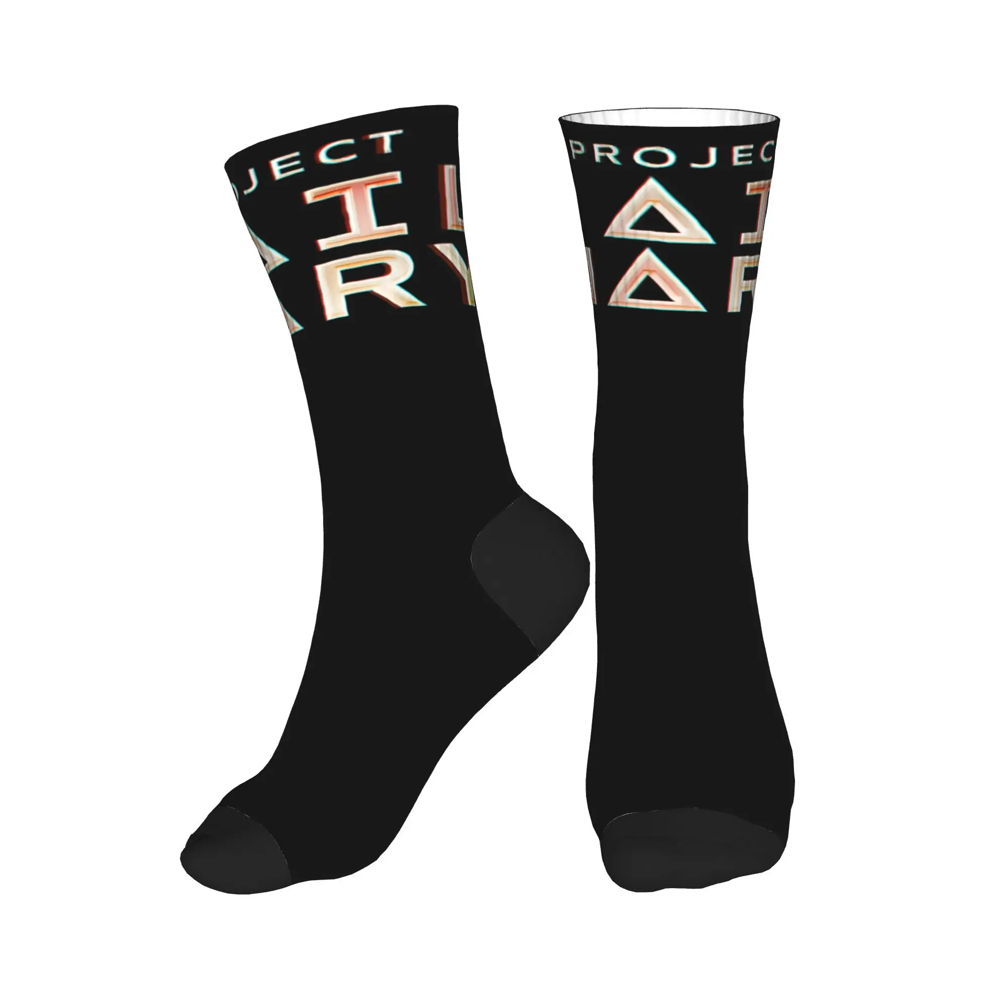 Project Hail Mary Letter Print Socks Winter  Stockings Gothic Men Breathable Socks Pattern Running Anti-Slip Socks