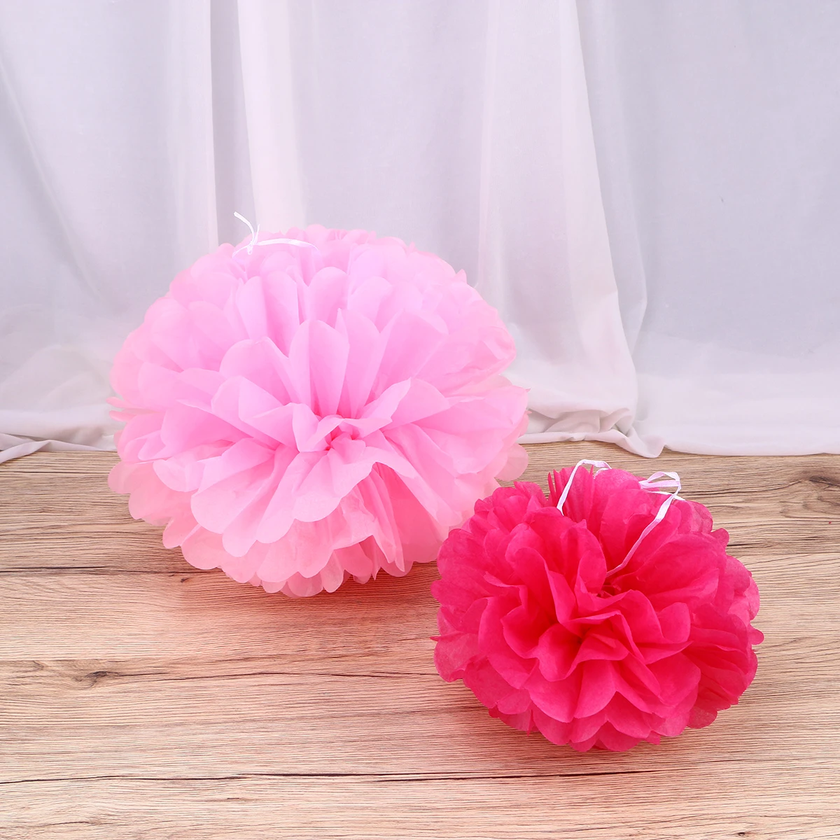 

12pcs Paper Holiday Decoration Balls 4 Sizes 3 Colors Easy Fold Holiday Party Decoration DIY Wedding Baby Shower
