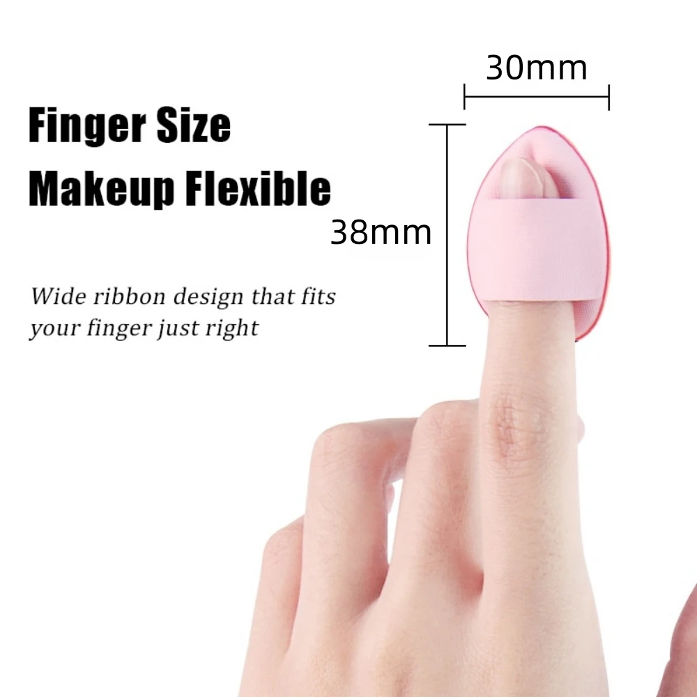 5/10 Stuks Mini Vinger Puff Make-Up Spons Gezicht Concealer Foundation Poeder Mix Puff Cosmetisch Kussen Professionele Schoonheid Tools