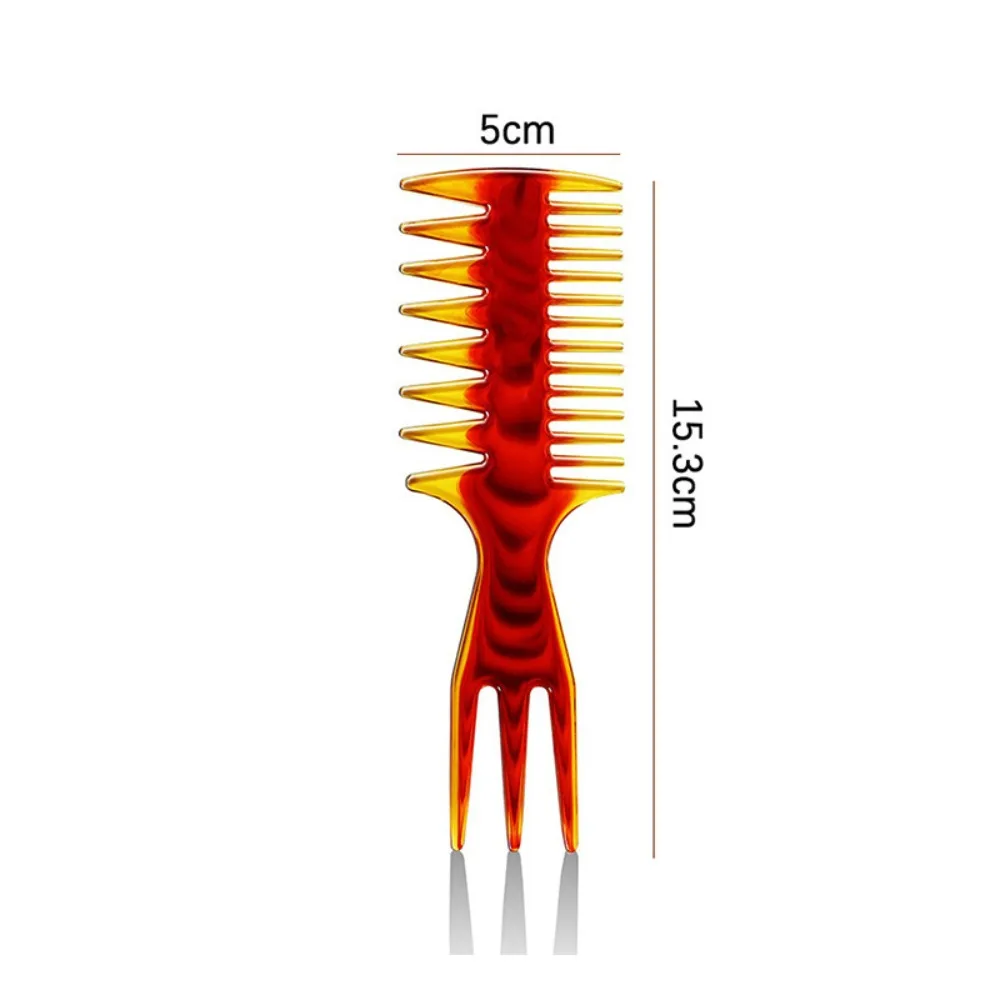 

Long-Lasting Wide Toothed Men's Texture Barber Comb Flat Double-Sided Double-Sided Flat Comb Versatile Wide Tooth Comb
