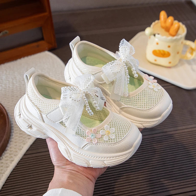 

Kids Chic Outdoor Athletic Shoes Trendy Mesh Trainers Boys Girls Breathable Flexible Non Slip Sole Daily Running Footwear