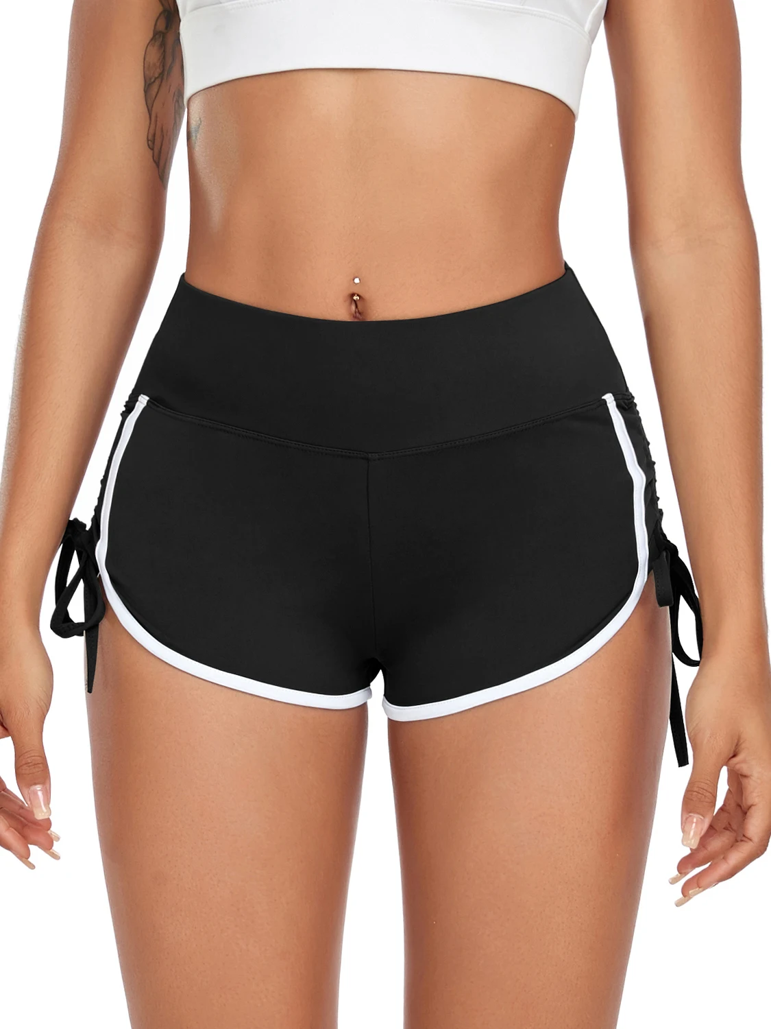 Drawstring Sexy Shorts Fitness Women High Waist Yoga Shorts Scrunch Butt Workout Clothing Female Jogging Sportswear Quick Drying