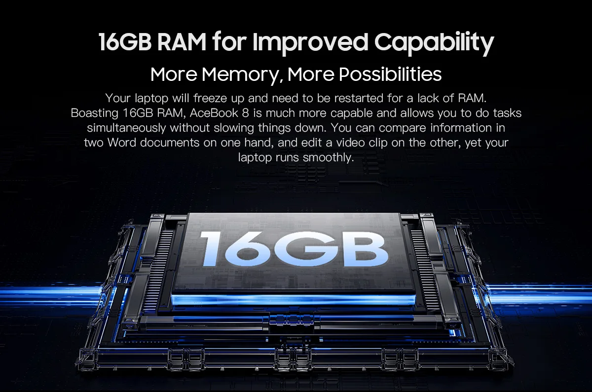 Blackview AceBook 8 Laptop, 15,6 Zoll, Intel-Prozessor N150, 16 GB RAM, 512 GB SSD + Erweiterung auf bis zu 1 TB, Windows 11 Home. – Detail 14