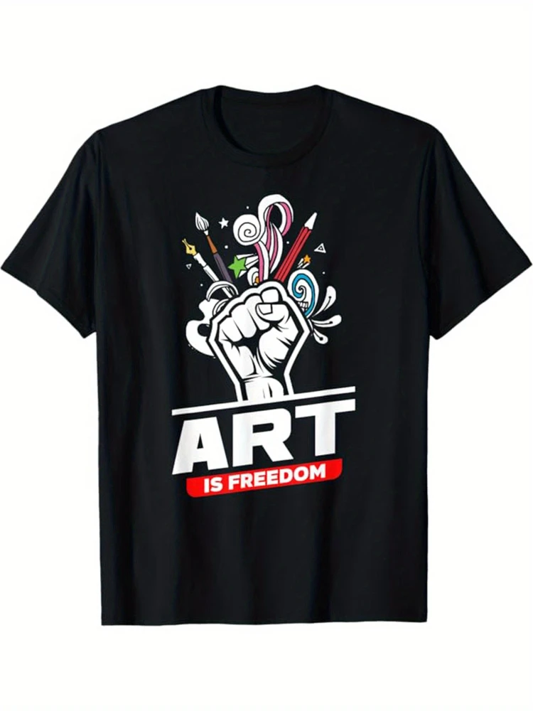 

Мужская хлопковая футболка с художественным принтом, футболка с рисунком учителя искусства, мужская уличная одежда, мужская одежда, повседневная одежда с коротким рукавом для школы