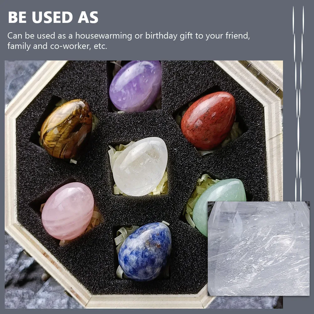 

1Set Seven Chakra Stone Exquisite Crystal Healing Stone Decor Meditation Healing Ornament Holiday Gift