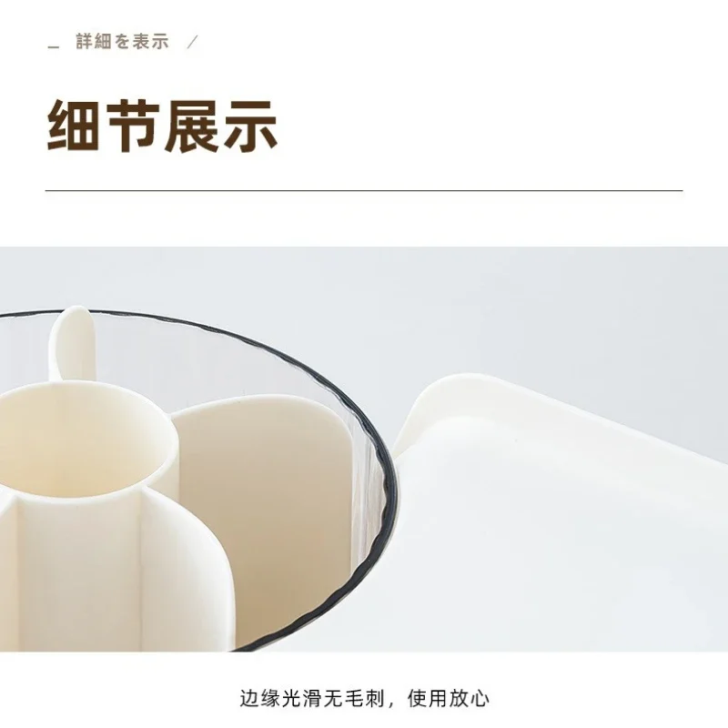 Rotating Transparent Student Desktop Storage Box, Creative High-value Stationery Storage Pen Holder