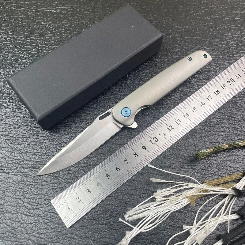 

Military Folding Knife D2 Blade titanium alloy Handle Outdoor Camping Hunting Kitchen Utility Tactical Survival Pocket EDC Tools
