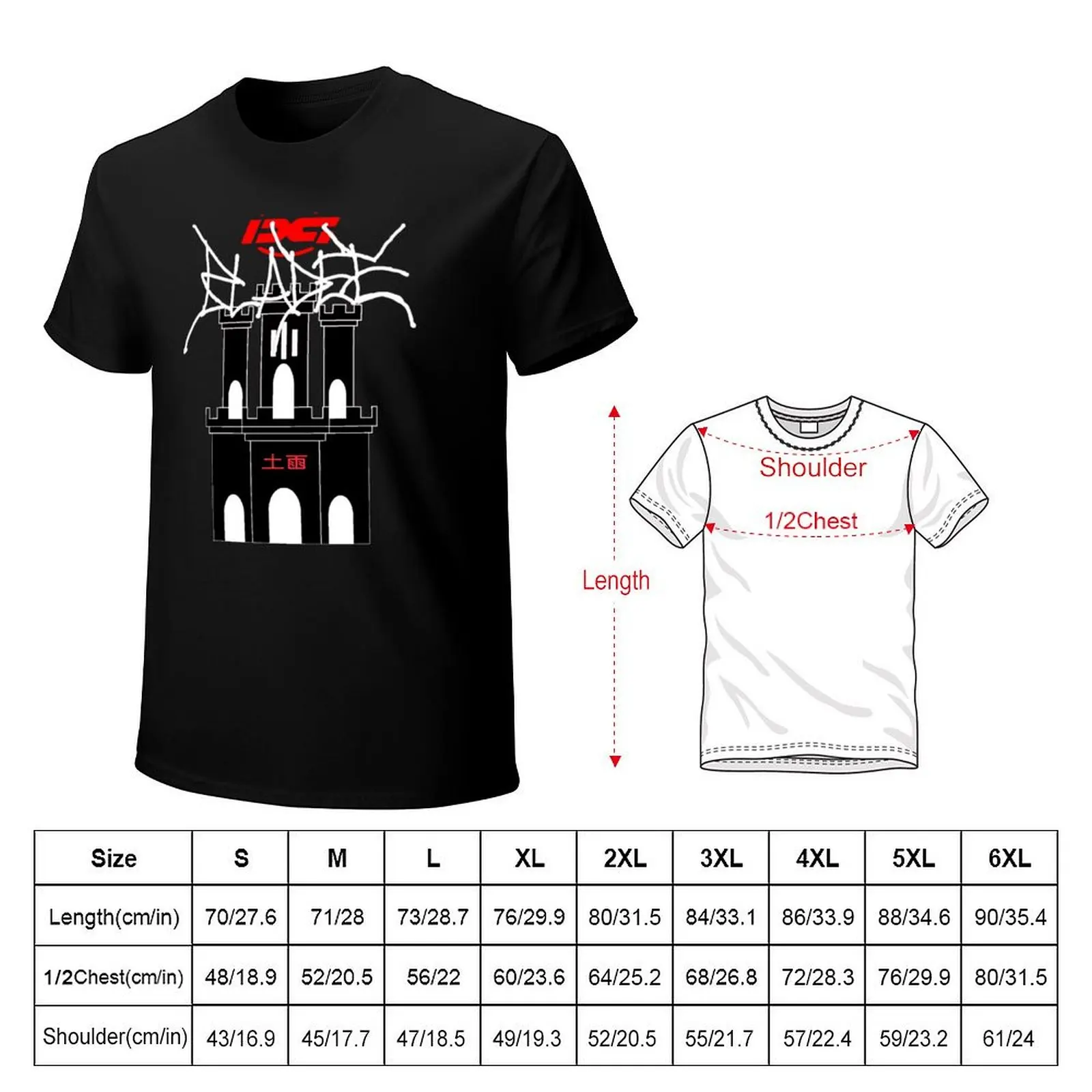 Bladee Drain Gang Red Light Castle logo T-Shirt Comfort Stretch Tee Shirt