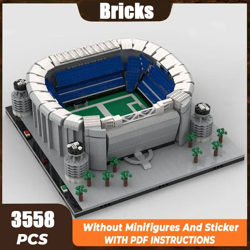 

Moc Building Bricks Football Field Model Santiago Bernabéu Stadium Technology Modular Blocks Gift Christmas Toy DIY Set Assembly
