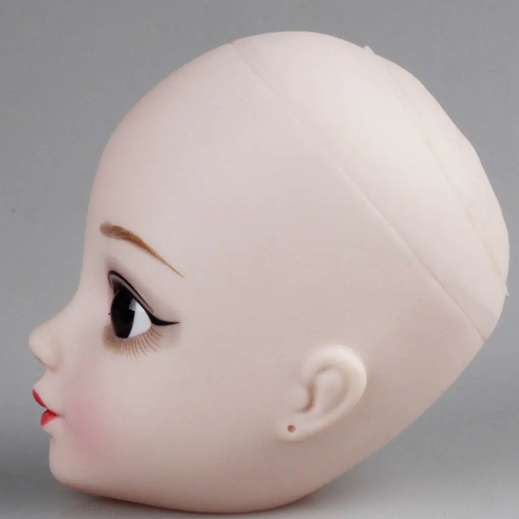 Vinyl ABS Doll Head Portable Cute 60cm DIY Decorative Female Manual Makeup Toy Dolls Heads Part Component  Type 2