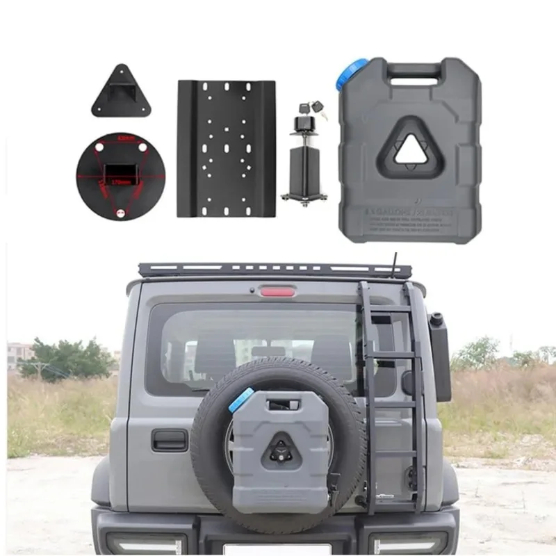 21L Tailgate Rear Spare Tire Mount Extension Water Tank with Lock Compatible  Suzuki Jimny 2019 2024 Accessories 5.5 gallon