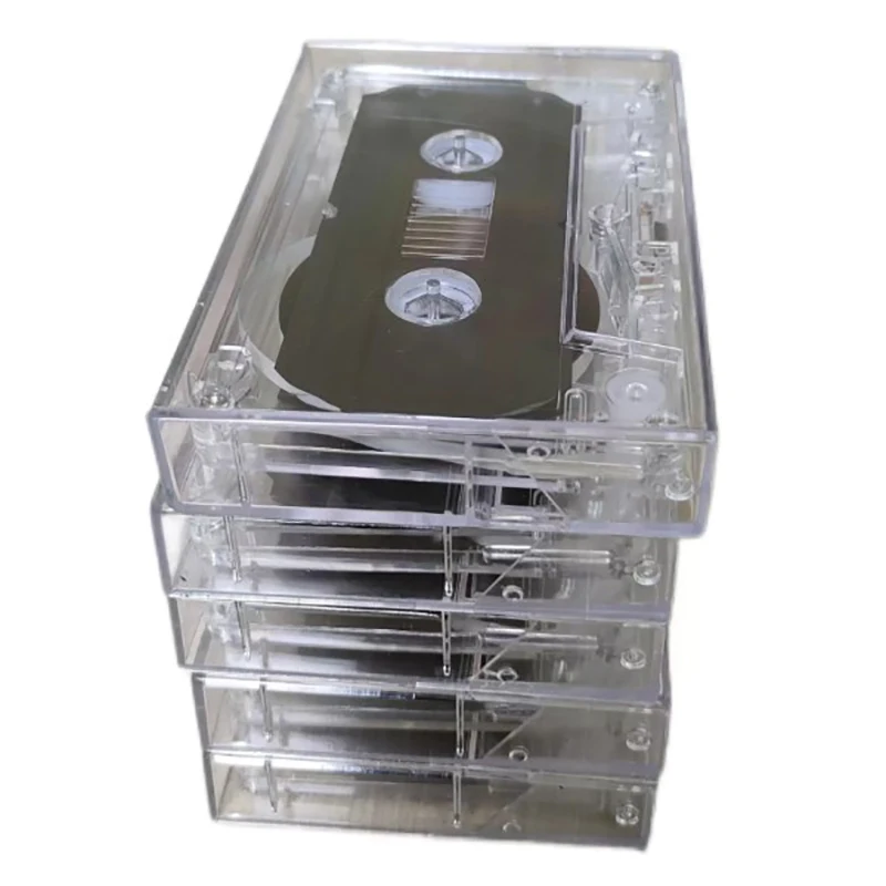 1PC Empty 30/45/60/90 Minutes Magnetic Audio Tape Standard Cassette Blank Tape Player With Transparent Hard Outer Box