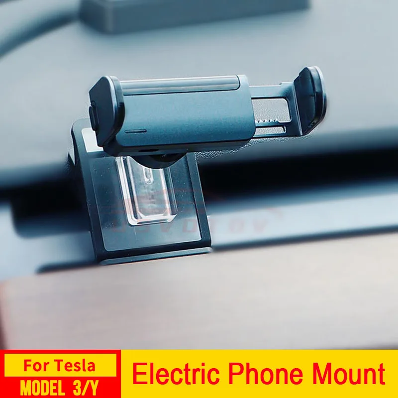 Electric Car Phone Holder for Tesla Model 3 Y Highland 2024 2023 2022 Outlet Mount Mobile Cellphone Stand GPS Air Vent Accessory