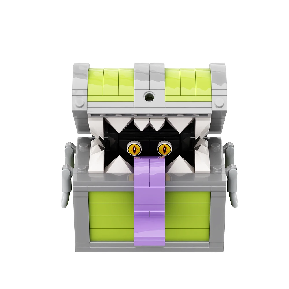 Gobricks Japanese Mimic Chests Yaranzos Monster Box Building Block set Final Treasure Dungeons Pirate Box Model Brick Toys Gift