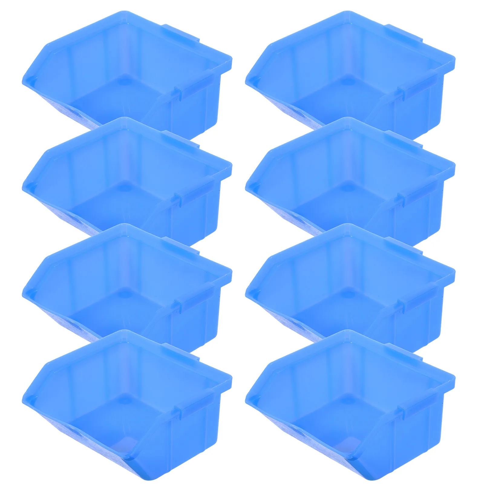 8Pcs Parts Organizer Stackable ABS Storage Bins for Small Items Garage Craft Hardware Warehouse Organization Warehouse Storage