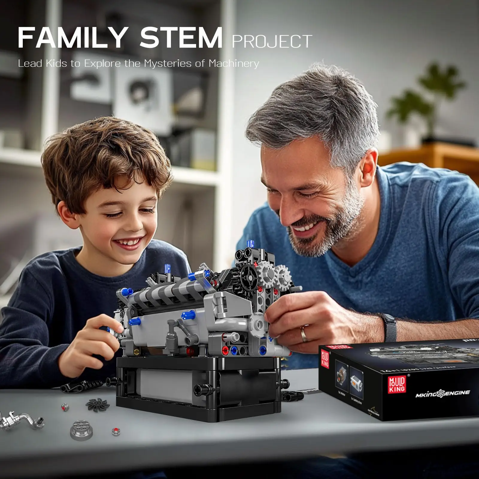 قالب الملك 10205 733 قطعة Supercar V12 محرك بناء عدة نموذج MOC محرك الهندسة الاطفال الجذعية بناء كتل لعب للكبار الهدايا #5