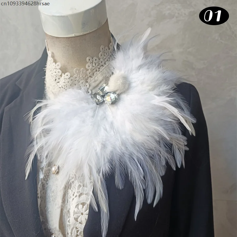 ريشة بروش فستان بتصميم حالم بروش دبوس فستان الجينز الخصر اكسسوارات ملابس رقص كرنفال المرحلة حفلة الكتفية #5